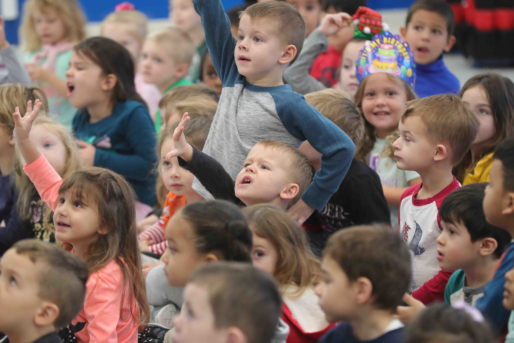 Meteorologist Joe Martucci at the English Creek Academy